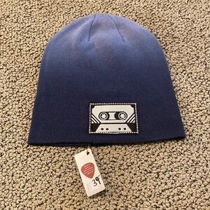 NWT Blue Ombré Cassette Patch with Rhinestones Beanie